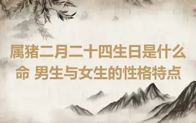 属猪二月二十四生日是什么命 男生与女生的性格特点