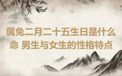 属兔二月二十五生日是什么命 男生与女生的性格特点