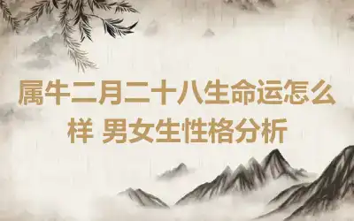 属牛二月二十八生命运怎么样 男女生性格分析