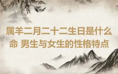 属羊二月二十二生日是什么命 男生与女生的性格特点