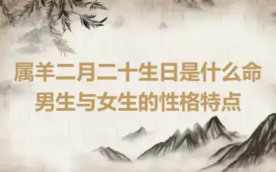 属羊二月二十生日是什么命 男生与女生的性格特点