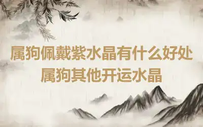 属狗佩戴紫水晶有什么好处 属狗其他开运水晶