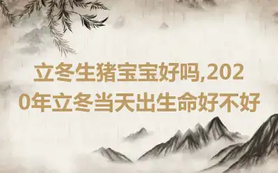 立冬生猪宝宝好吗,2020年立冬当天出生命好不好