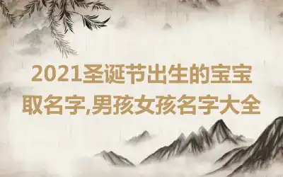 2021圣诞节出生的宝宝取名字,男孩女孩名字大全