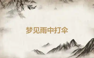 梦见雨中打伞