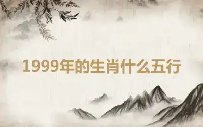 1999年的生肖什么五行
