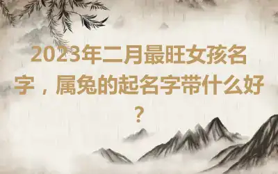 2023年二月最旺女孩名字，属兔的起名字带什么好？