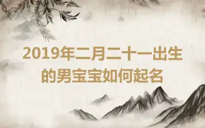 2019年二月二十一出生的男宝宝如何起名