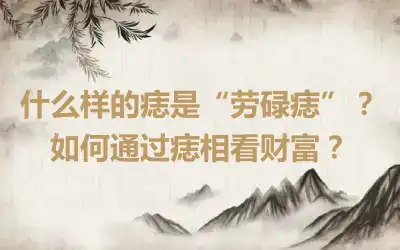 什么样的痣是“劳碌痣”？如何通过痣相看财富？