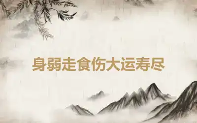 身弱走食伤大运寿尽