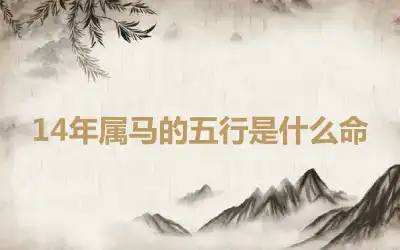 14年属马的五行是什么命