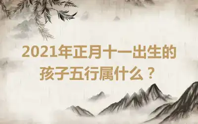 2021年正月十一出生的孩子五行属什么？