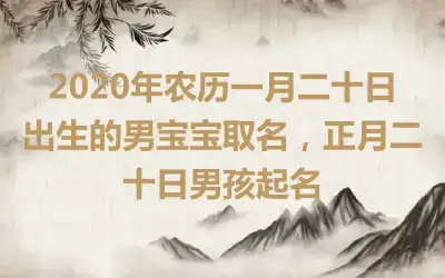 2020年农历一月二十日出生的男宝宝取名，正月二十日男孩起名