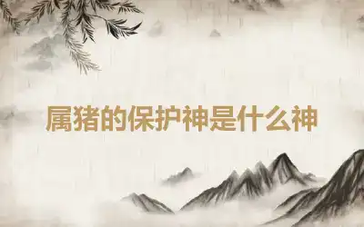 属猪的保护神是什么神