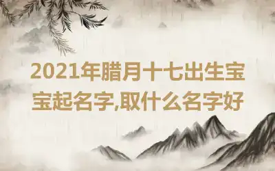 2021年腊月十七出生宝宝起名字,取什么名字好