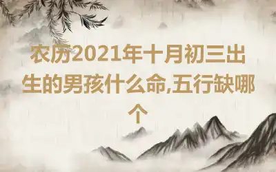 农历2021年十月初三出生的男孩什么命,五行缺哪个