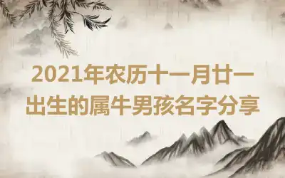 2021年农历十一月廿一出生的属牛男孩名字分享