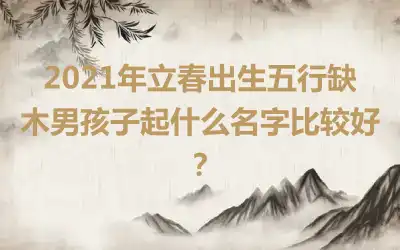 2021年立春出生五行缺木男孩子起什么名字比较好?