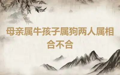 母亲属牛孩子属狗两人属相合不合