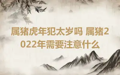 属猪虎年犯太岁吗 属猪2022年需要注意什么