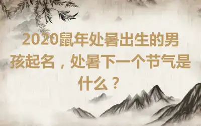 2020鼠年处暑出生的男孩起名,处暑下一个节气是什么?