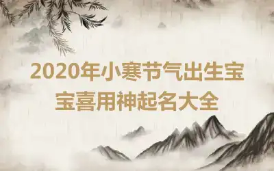 2020年小寒节气出生宝宝喜用神起名大全
