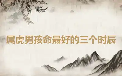 属虎男孩命最好的三个时辰