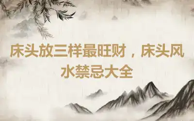 床头放三样最旺财，床头风水禁忌大全