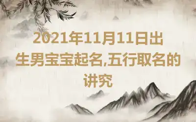 2021年11月11日出生男宝宝起名,五行取名的讲究