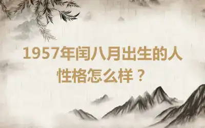 1957年闰八月出生的人性格怎么样？