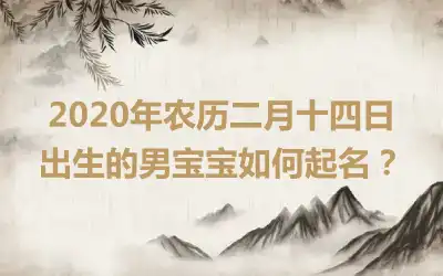 2020年农历二月十四日出生的男宝宝如何起名？