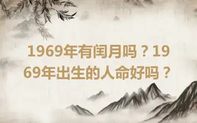 1969年有闰月吗？1969年出生的人命好吗？