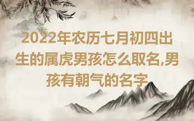 2022年农历七月初四出生的属虎男孩怎么取名,男孩有朝气的名字