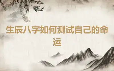 生辰八字如何测试自己的命运