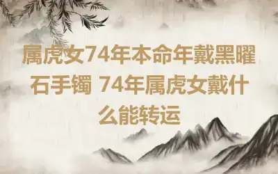 属虎女74年本命年戴黑曜石手镯 74年属虎女戴什么能转运