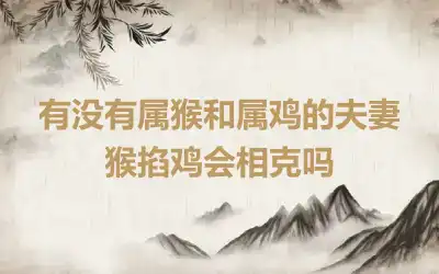 有没有属猴和属鸡的夫妻 猴掐鸡会相克吗