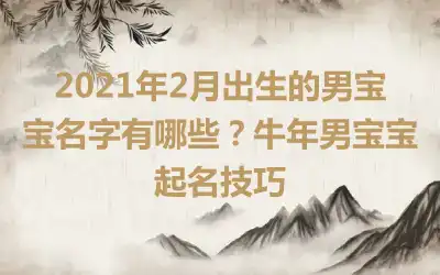2021年2月出生的男宝宝名字有哪些？牛年男宝宝起名技巧