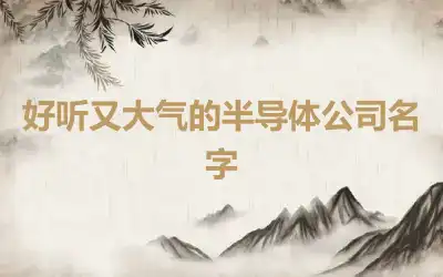 好听又大气的半导体公司名字