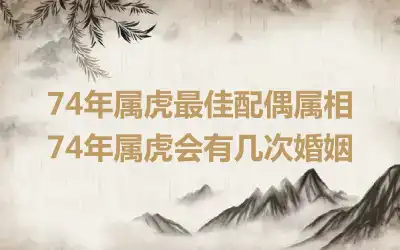 74年属虎最佳配偶属相 74年属虎会有几次婚姻