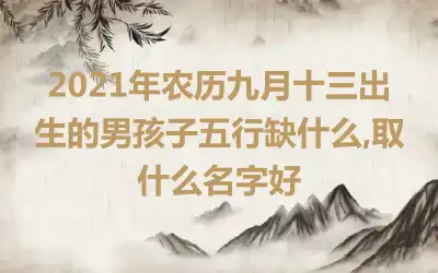 2021年农历九月十三出生的男孩子五行缺什么,取什么名字好