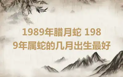 1989年腊月蛇 1989年属蛇的几月出生最好