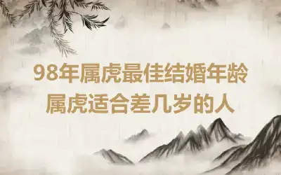 98年属虎最佳结婚年龄 属虎适合差几岁的人
