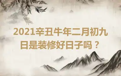 2021辛丑牛年二月初九日是装修好日子吗？