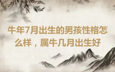 牛年7月出生的男孩性格怎么样，属牛几月出生好