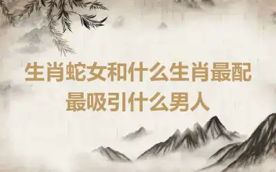 生肖蛇女和什么生肖最配 最吸引什么男人