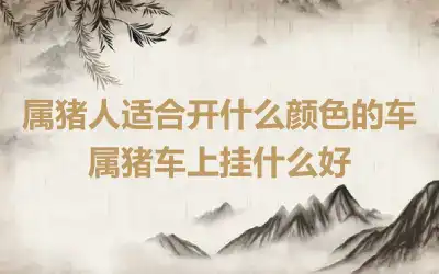 属猪人适合开什么颜色的车 属猪车上挂什么好