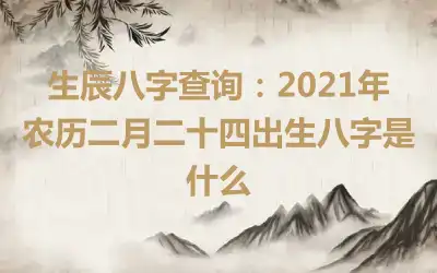 生辰八字查询：2021年农历二月二十四出生八字是什么