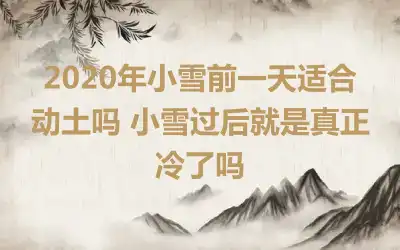 2020年小雪前一天适合动土吗 小雪过后就是真正冷了吗