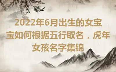 2022年6月出生的女宝宝如何根据五行取名，虎年女孩名字集锦