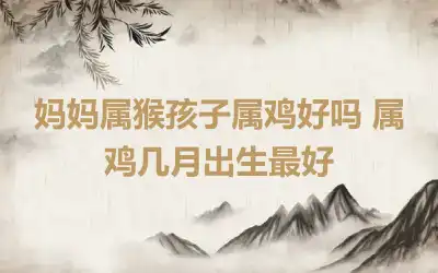 妈妈属猴孩子属鸡好吗 属鸡几月出生最好